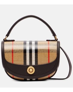 Burberry Highlands Mini Jacquard Shoulder Bag - Black