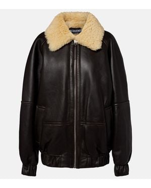Jacquemus Bomberjacke Bombardier Mit Shearling - Schwarz