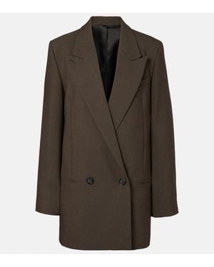 TOTEME Double-Breasted Wool-Blend Blazer - Brown