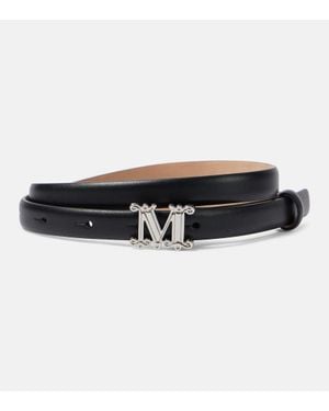 Max Mara Guertel Aus Leder - Schwarz