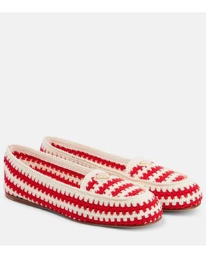 Prada Ballerinas Aus Haekelstrick - Rot
