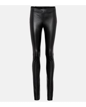 JOSEPH Leggings Aus Leder - Schwarz