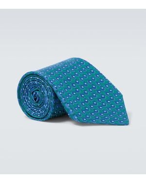 Charvet Cravate En Soie Imprimee - Bleu