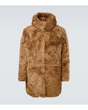 ERL Mantel Aus Shearling - Braun