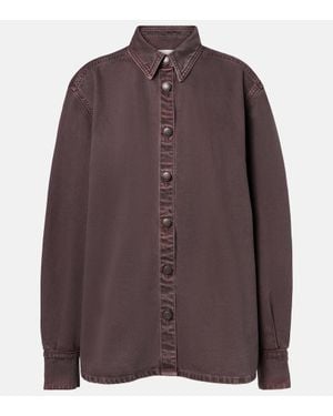 Magda Butrym Oversized Denim Overshirt - Brown