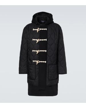 Comme des Garçons Quilted Wool Duffel Coat - Black