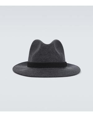 Borsalino Fedora En Fieltro De Lana - Negro