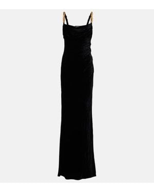 Balmain Jersey Maxi Dress - Black