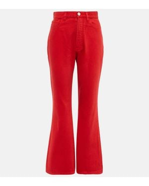 Alaïa High-Rise Flared Jeans - Rot