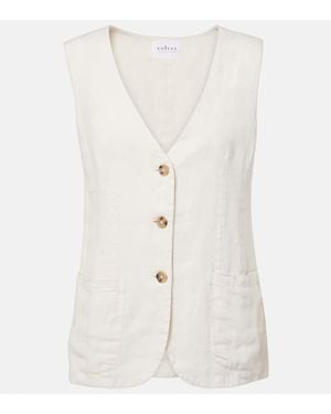 Velvet Acie Linen Vest - White