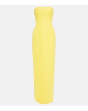 Emilia Wickstead Maxikleid Laelia Aus Jacquard - Gelb