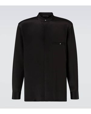 Saman Amel Sobrecamisa De Seda - Negro