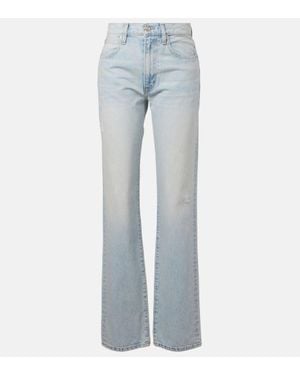 SLVRLAKE Denim Jeans Rectos London De Tiro Alto - Azul