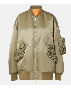 Noir Kei Ninomiya Chaqueta Bomber Con Nudos - Verde