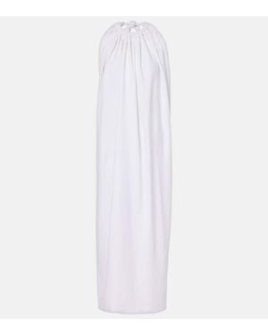 Sportmax Alceste Draped Halterneck Maxi Dress - White