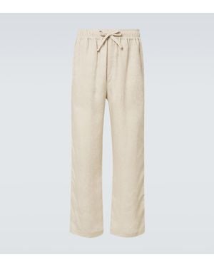 Saman Amel Linen Wide-Leg Trousers - Natural