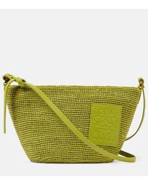 Loewe Paula'S Ibiza Slit Small Raffia Tote Bag - Green