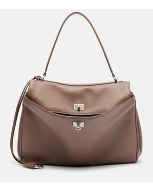 Balenciaga Tote Bag Rodeo Medium Aus Leder - Braun