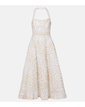 Rebecca Vallance Vestido Midi Irena Bordado - Blanco