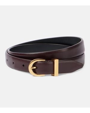 KHAITE Luna Leather Belt - Black