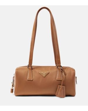 ショルダーバッグ・ポシェット PRADA SMALL RE-NYLON AND LEATHER SHOULDER BAG WITH PADLOCK Prada Small Re-nylon And Leather Shoulder Bag With Padlock