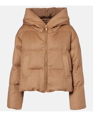 Max Mara Dalia Reversible Camel Hair Taffeta Down Jacket - Brown