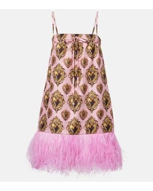 Dolce & Gabbana Robe Imprimee En Soie - Rose