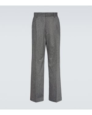 Winnie New York Wool And Mohair Straight Trousers - Grey