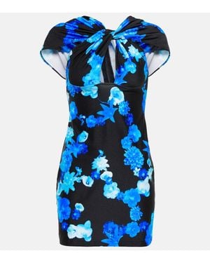 Coperni Floral Cutout Minidress - Blue
