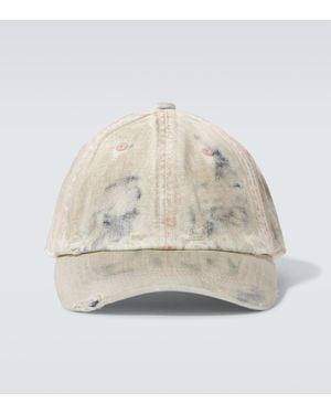 Acne Studios Coated Denim Baseball Cap - Natural