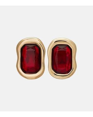 Givenchy Ohrringe Mit Kristallen - Rot