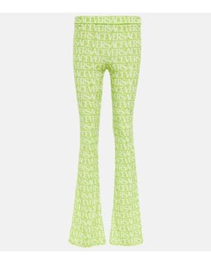 Versace Pantaloni Flared - Verde