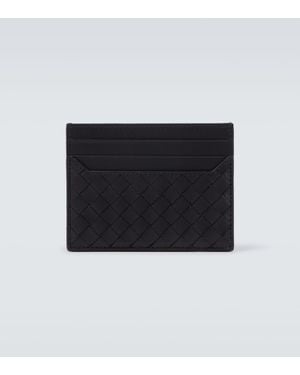 Bottega Veneta Intrecciato Leather Card Holder - Black