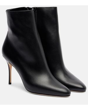 Manolo Blahnik Insopo Leather Ankle Boots - Black