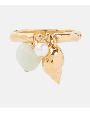 Chloé Anello Shells Con Perle Bijoux - Metallizzato