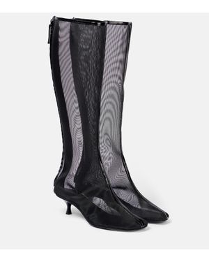 Christopher Esber Stiefel Vapour Aus Mesh Mit Leder - Schwarz