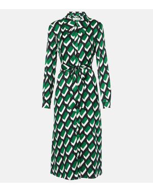 Diane von Furstenberg Midikleid Gizelle Aus Jacquard - Grün