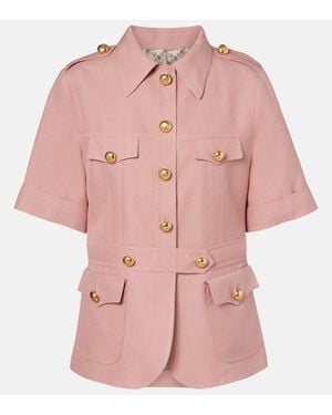 Valentino Chaqueta De Cachemir Y Algodon - Rosa