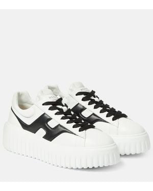 Hogan Sneakers H-Stripes Aus Leder - Weiß
