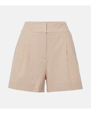 Veronica Beard Shorts Haina De Sirsaca De Algodon - Neutro
