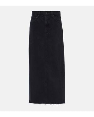 Agolde Hilla Denim Maxi Skirt - Black