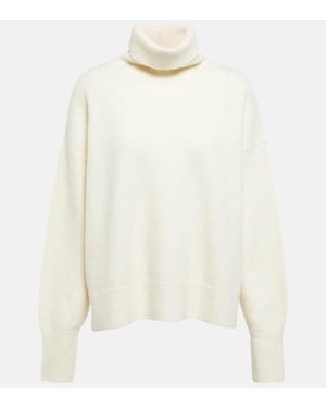 JOSEPH Pull A Col Roule En Cachemire Melange - Blanc
