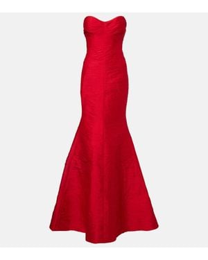 Marmar Halim Bustier Gown - Red