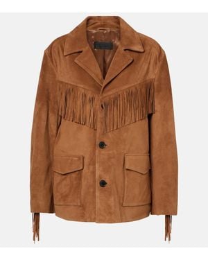 Nili Lotan Jacke Maelle Aus Veloursleder - Braun