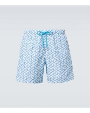 Vilebrequin Bedruckte Badeshorts Moorea - Blau