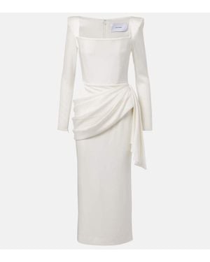 Alex Perry Robe De Mariee En Crepe De Satin - Blanc