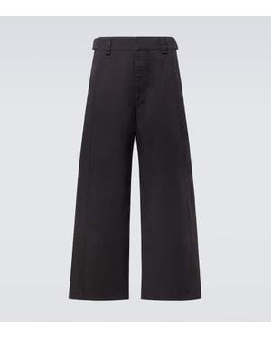 Lemaire Weite High-Rise-Hose Aus Baumwoll-Twill - Blau