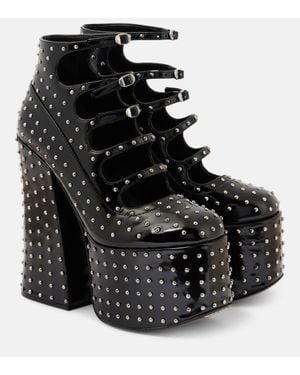 Marc Jacobs Kiki Studded Leather Platform Ankle Boots - Black