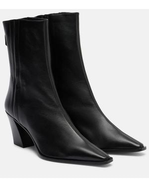 Aquazzura Ankle Boots Francoise 70 Aus Leder - Schwarz