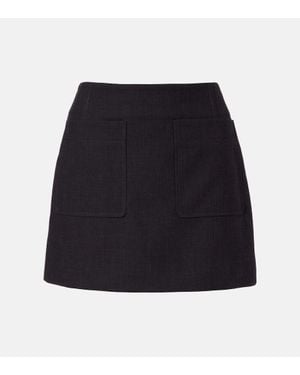 Bottega Veneta Minifalda En Mezcla De Algodon - Negro